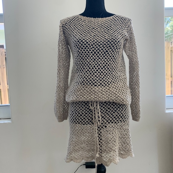 crochet 100% linen unique dress/tunic - Picture 3 of 14